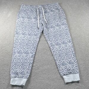 AG Adriano Goldschmied Joggers Mens Small Blue Cream Geometric Sweatpants
